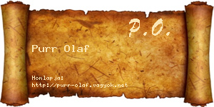 Purr Olaf névjegykártya